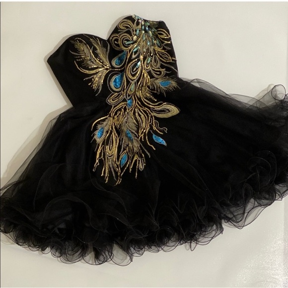 NINA CANACCI Peacock Tulle Party Dress 10 - Picture 2 of 8